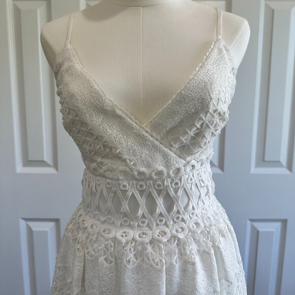 Guess Los Angeles Dresses & Skirts - GUESS Los Angeles, White Spaghetti Strap, Lace Dress, Size 2